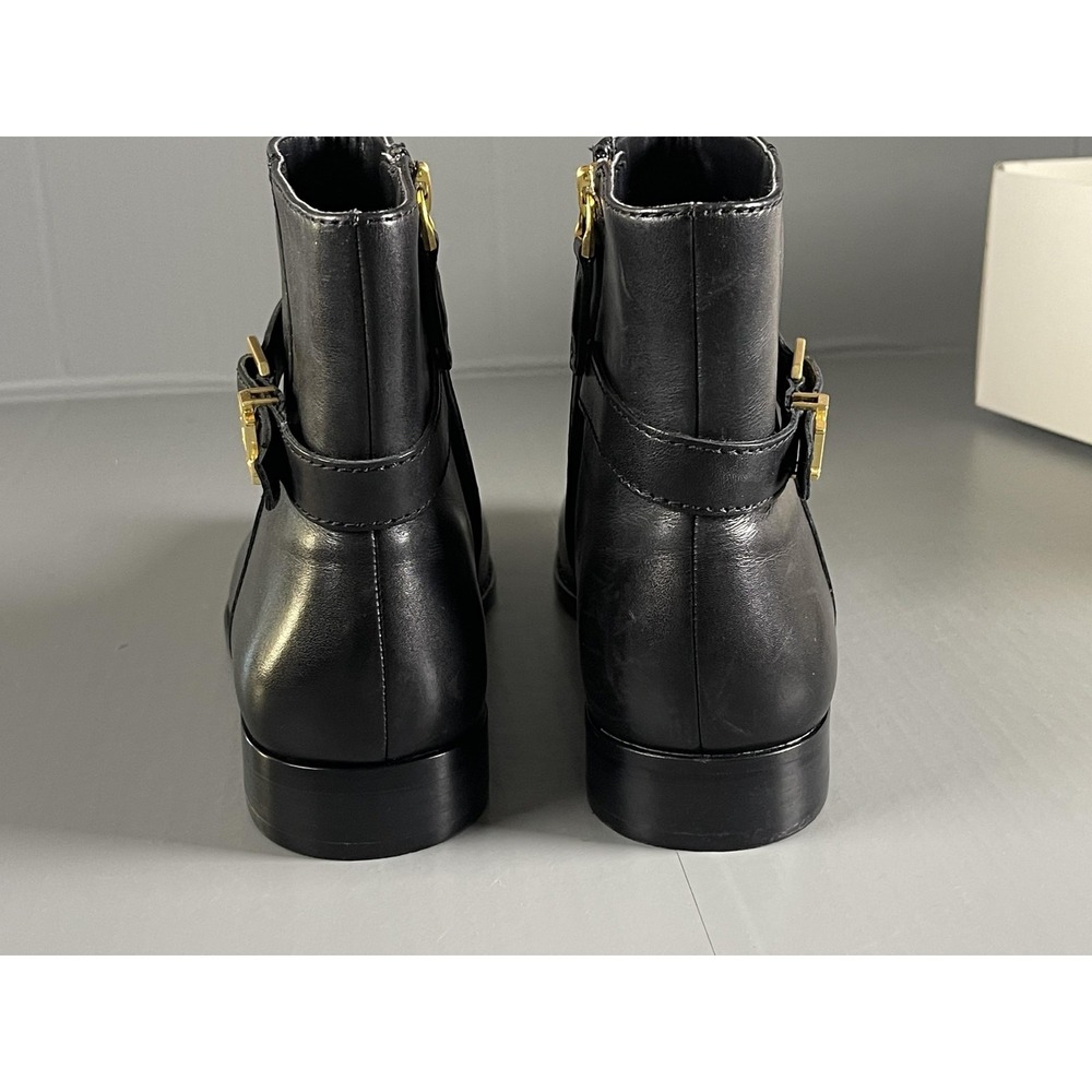 Lauren Ralph Lauren Boots Womens Size 6 Black Brooke Leather Ankle Booties - Picture 8 of 10